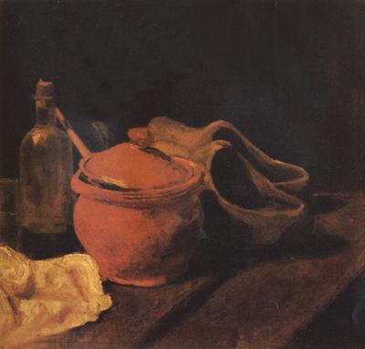Vincent Van Gogh Still life with Earthenware,Bottle and Clogs (nn04) China oil painting art